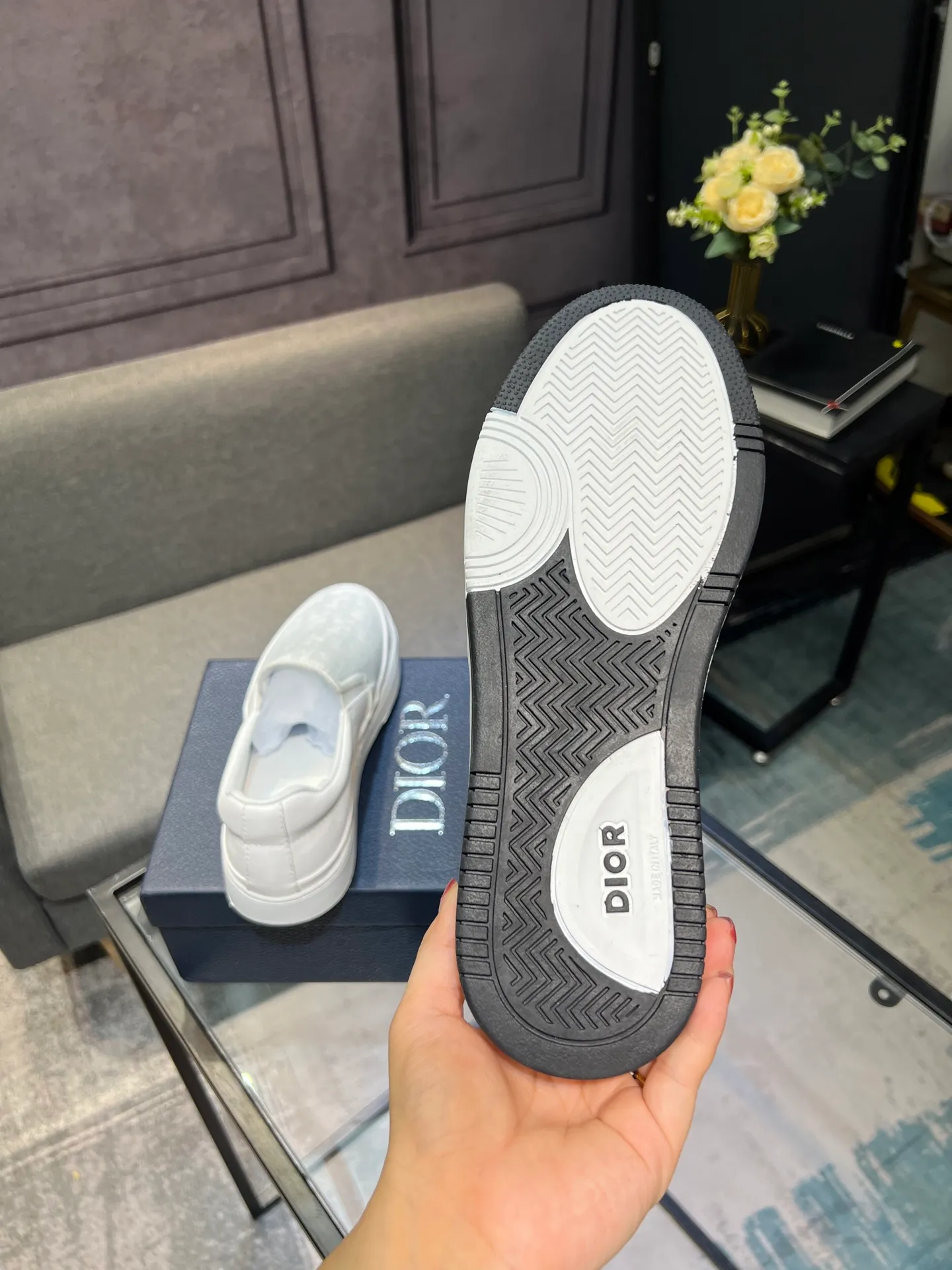 Men's shoes 💰420 [Dior] 🔝The latest masterpiece of high-end men's shoes brand: original special cloth fabric imported from Italy + cowhide + imported sheepskin lining 🔥Original toe-cap rubber outsole Soft and comfortable, making walking more convenient and comfortable! Size: 38-44 (45 can be customized)